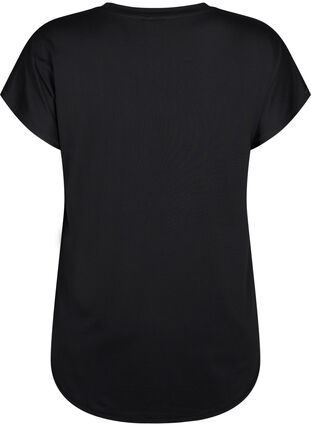Trainings-T-Shirt mit V-Ausschnitt, Black, Packshot image number 1