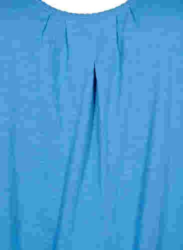 Top aus Baumwolle mit Spitzenbesatz, Ultramarine, Packshot image number 2