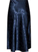Rock aus Satin mit Ton-in-Ton-Blumenmuster, Blau, Packshot image number 1