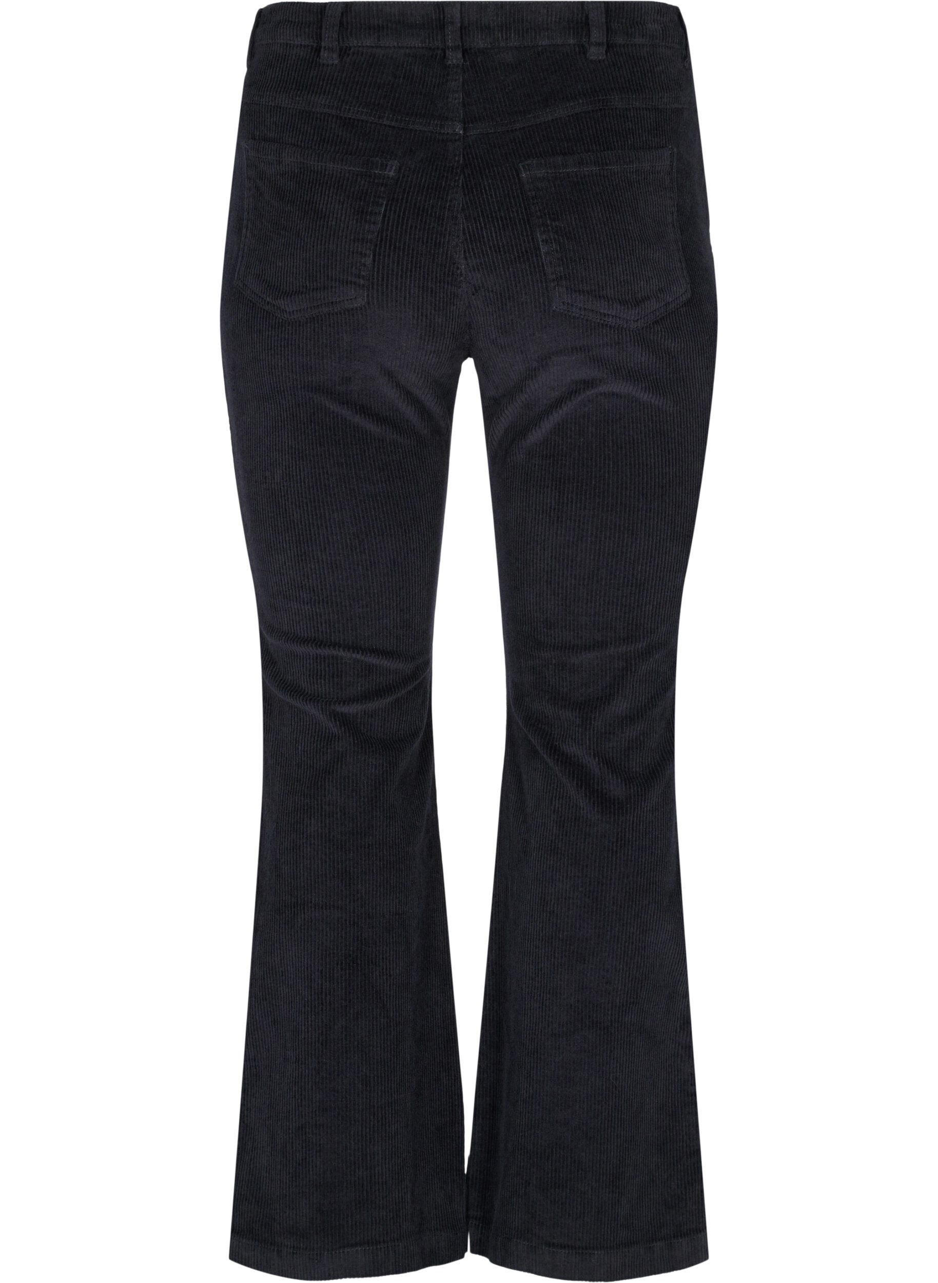 Zizzi Samthose mit Bootcut, Black, Packshot image number 1