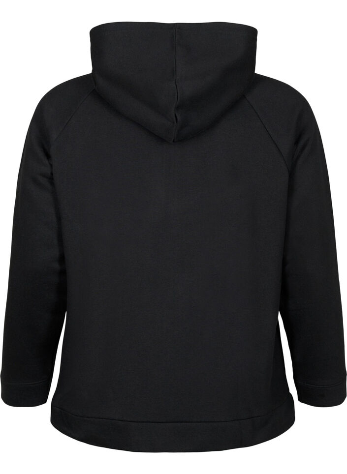 Sweatshirt mit Kapuze, Black, Packshot image number 1