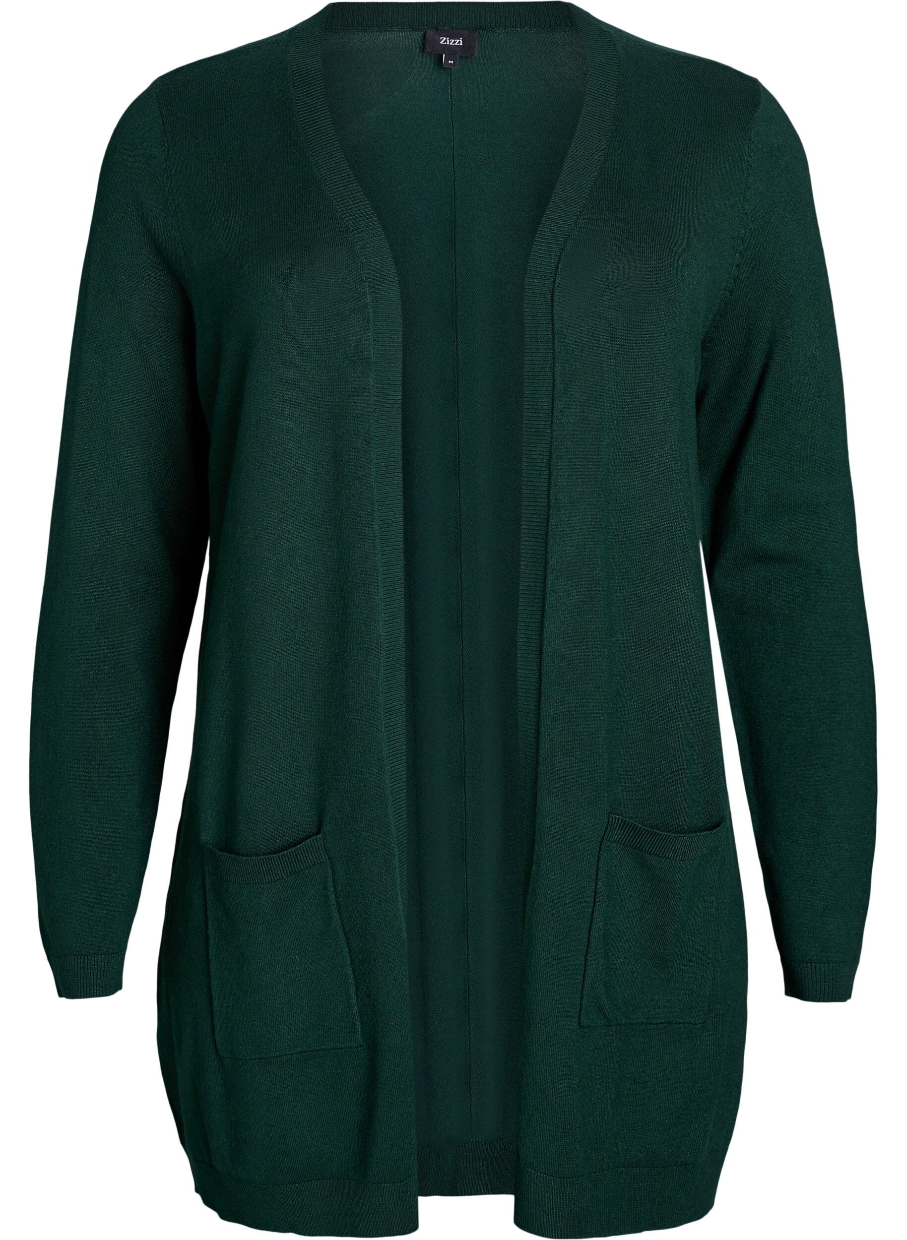 Lange Strickjacke aus Viskose-Mischung