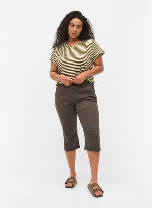 Gestreiftes T-Shirt aus Baumwolle, Ivy Green Y/D, Model image number 2
