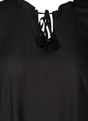 Viskose Kleid mit Schleifendetail, Black, Packshot image number 2
