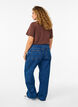 Jeans mit weitem Bein und hohem Bund, Blau, Model image number 1