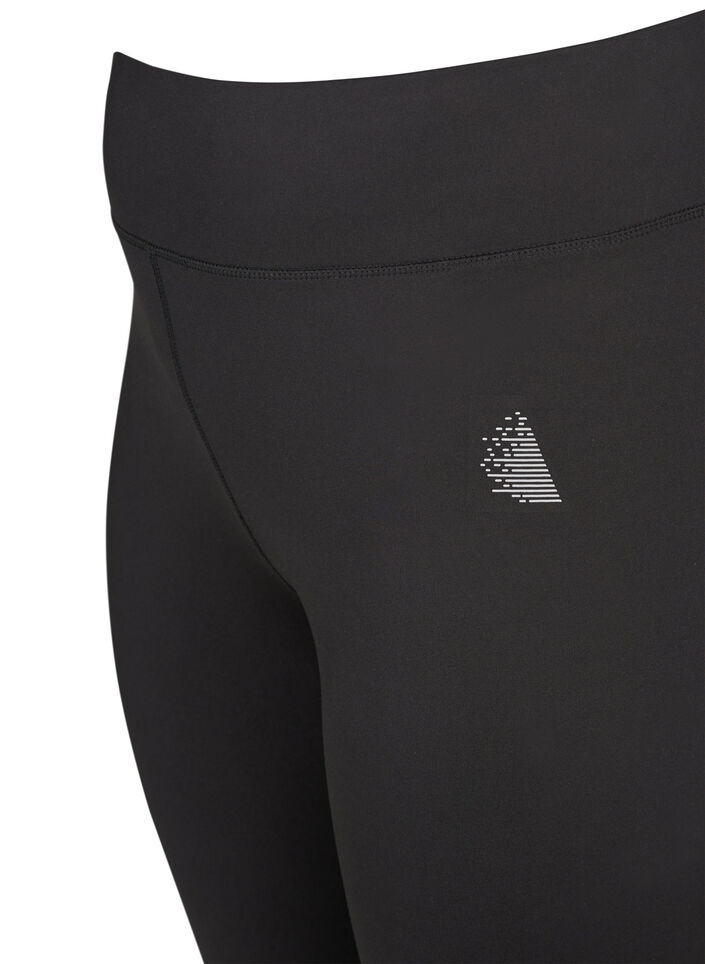 Gek&uuml;rzte Basic-Trainingsleggings, Schwarz, Packshot