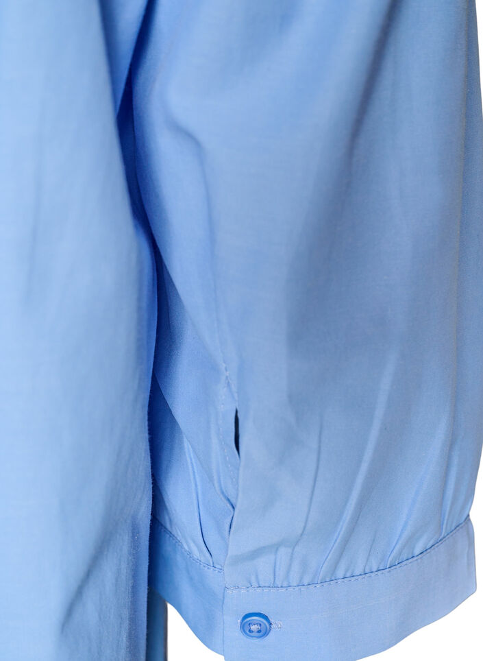 Bluse mit Smock und 3/4-&Auml;rmeln, Blau, Packshot image number 3