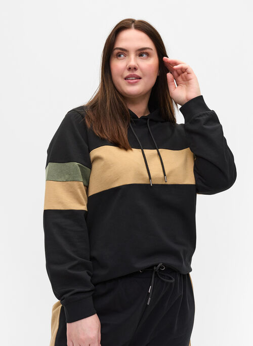 Sweatshirt mit Kapuze und Trackdetails