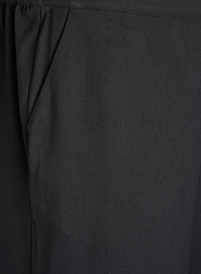 Weite Hose mit hoher Taille, Schwarz, Packshot image number 2