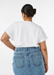 T-shirt aus Baumwolle mit H&auml;keldetail, Wei&szlig;, Model image number 2