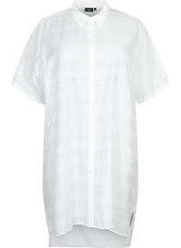 Langer Shirt aus Viskose mit Textur