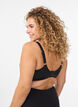 Bikini-Top mit Bänderdetail, Schwarz, Model image number 1