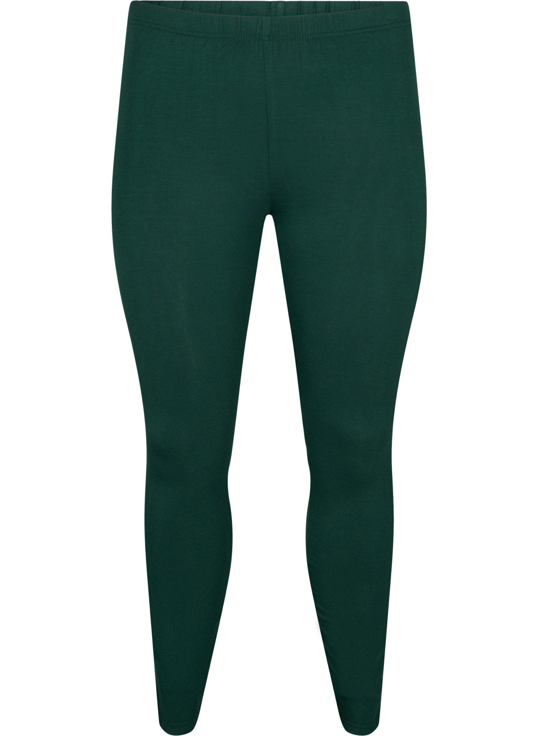 Zizzi Basic-Leggings aus Viskose, Gr&uuml;n, Packshot image number 0