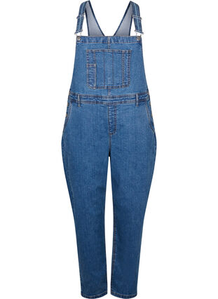 Jeans-Latzhosen, Blue Denim, Packshot image number 0