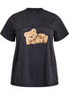 T-Shirt mit Teddybär-Print und abgenutzter Optik, Grau, Packshot image number 0