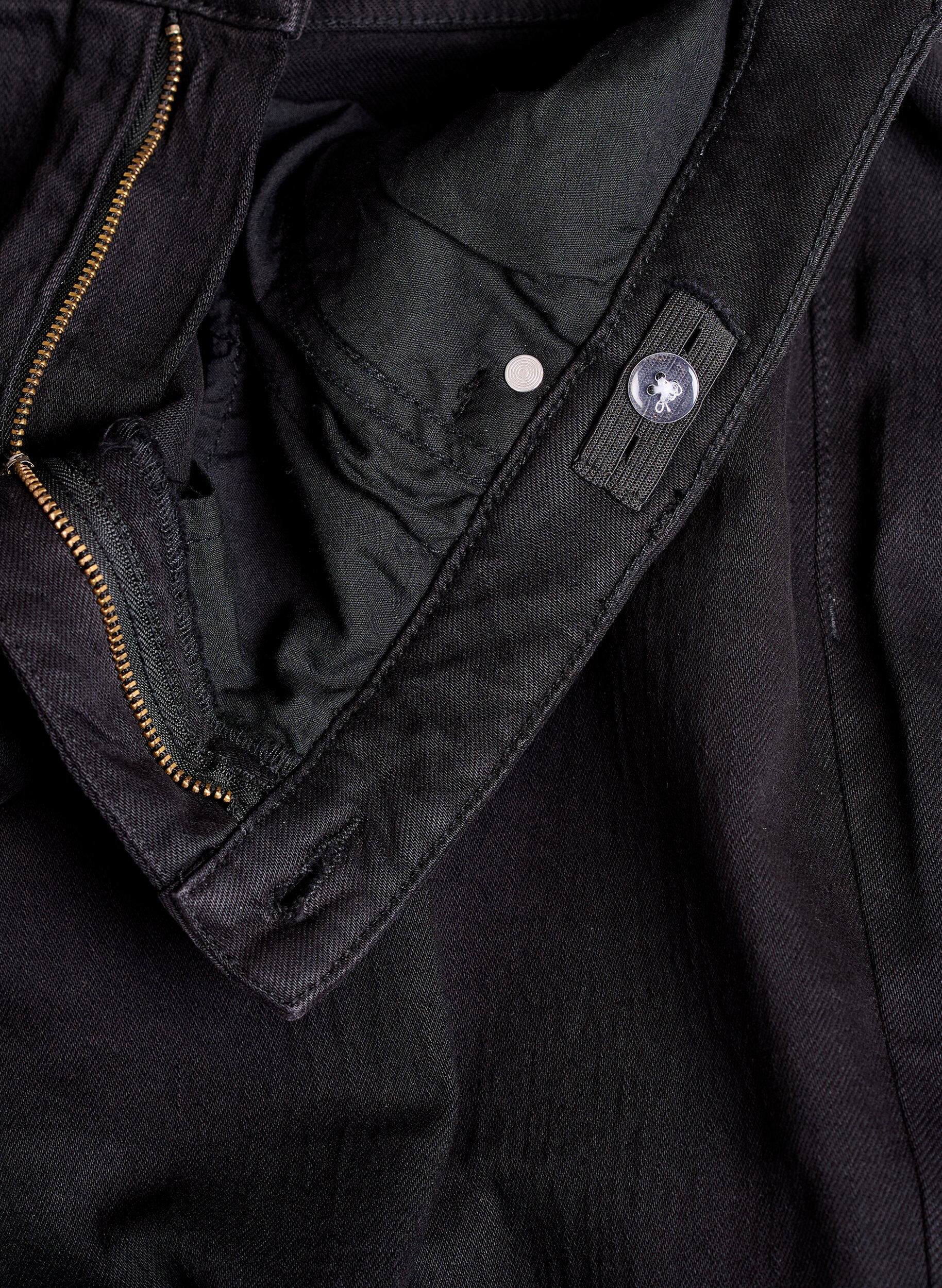 Zizzi Jeans mit weitem Bein und hohem Bund, Schwarz, Packshot image number 3