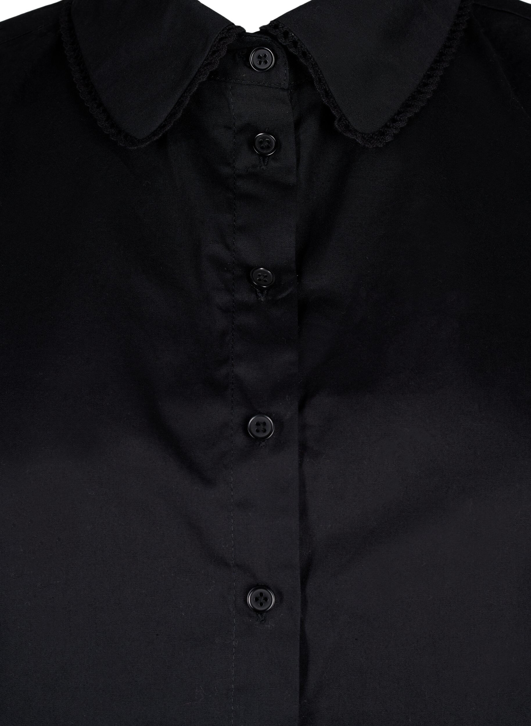 Zizzi Kragen mit Spitzenband, Black, Packshot image number 2