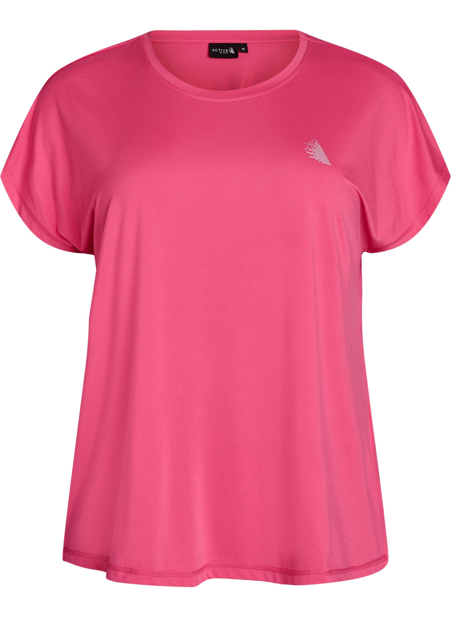 Zizzi Einfarbiges Trainings-T-Shirt, Pink, Packshot image number 0