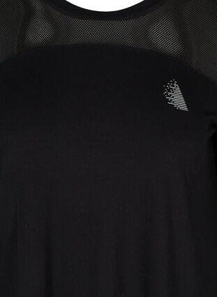 Langarm Trainingsshirt mit Printdetails, Black, Packshot image number 2