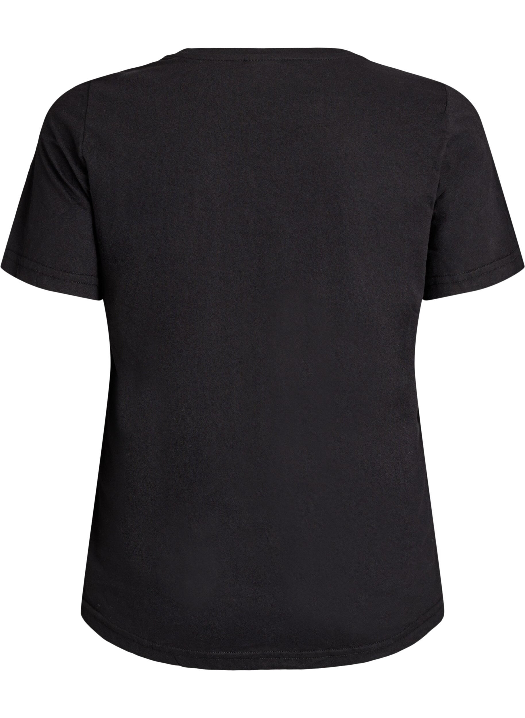 Zizzi FLASH - T-Shirt mit Print, Schwarz, Packshot image number 1