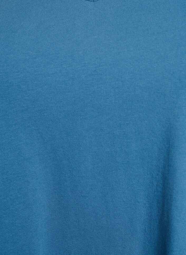 Einfarbiges Basic-T-Shirt aus Baumwolle, Grau, Packshot image number 2