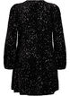 Kurzes A-Linien-Pailletten-Kleid, Schwarz, Packshot image number 1