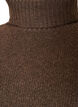 Locker gestrickter Pullover mit Rollkragen, Braun, Packshot image number 2