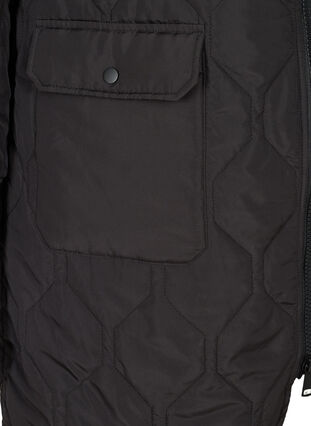 Steppjacke mit Kapuze und großen Taschen, Black, Packshot image number 3