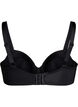 Wattierter BH mit floralen Stickereien, Schwarz, Packshot image number 1