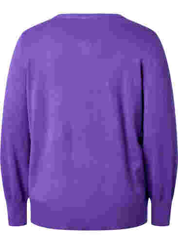 Cardigan aus Rippstrick mit Knopfverschluss, Purple Opulence, Packshot image number 1