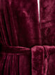 Morgenmantel aus weichem Velours mit Taschen, Dunkles Bordeaux, Packshot image number 2