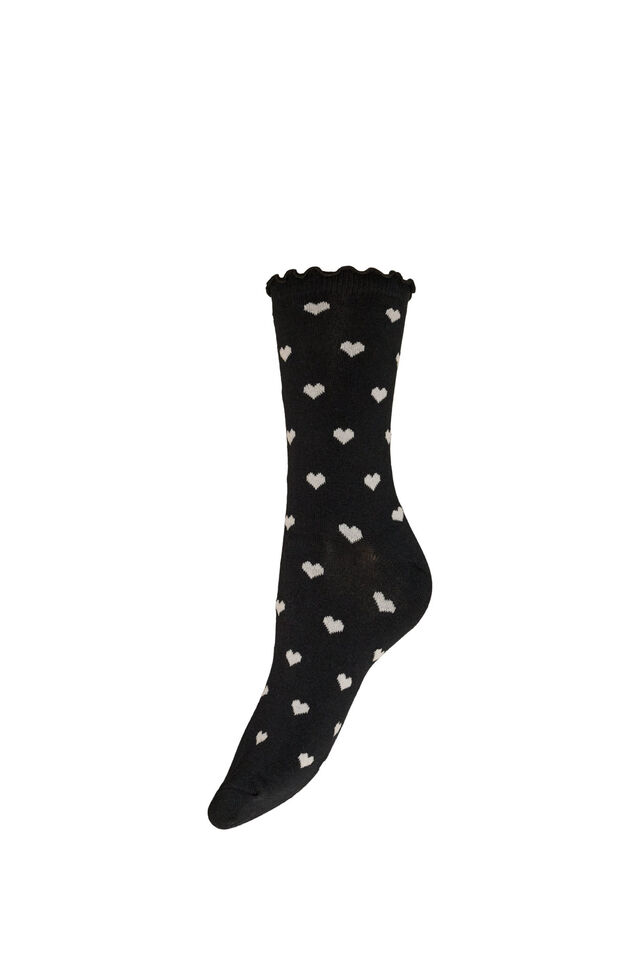 Socken aus Baumwolle mit Mustern, Schwarz, Packshot image number 0