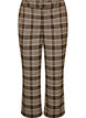 Karierte Hose mit weitem Bein, Braun, Packshot image number 0