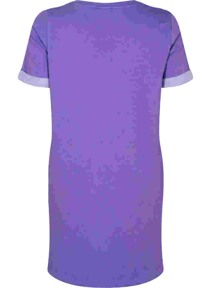 Sweatshirtkleid mit kurzen Ärmeln und Schlitzen, Ultra Violet, Packshot image number 1