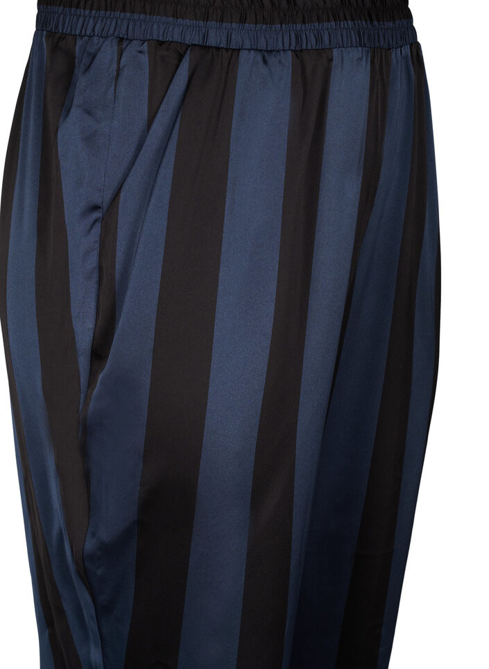 Kurz geschnittene Hose mit Streifen, Blau, Packshot image number 2