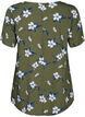 FLASH – Kurzärmelige Bluse mit Print, Olive Night Flower, Packshot image number 1