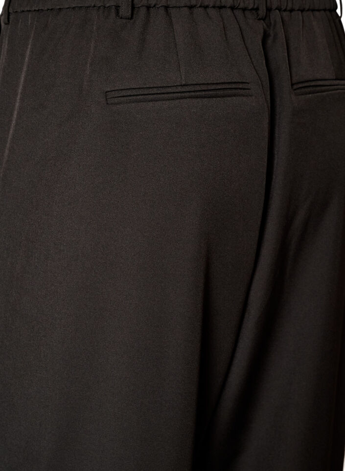 Hose in Barrel-Passform mit hoher Taille, Schwarz, Packshot image number 3