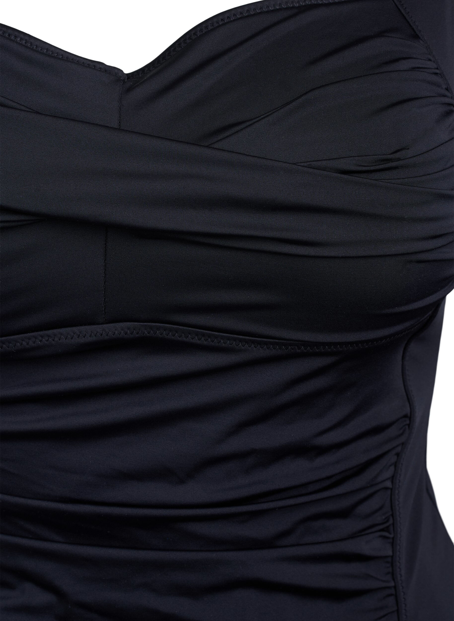 Zizzi Tankini mit Drapierung, Schwarz, Packshot image number 2