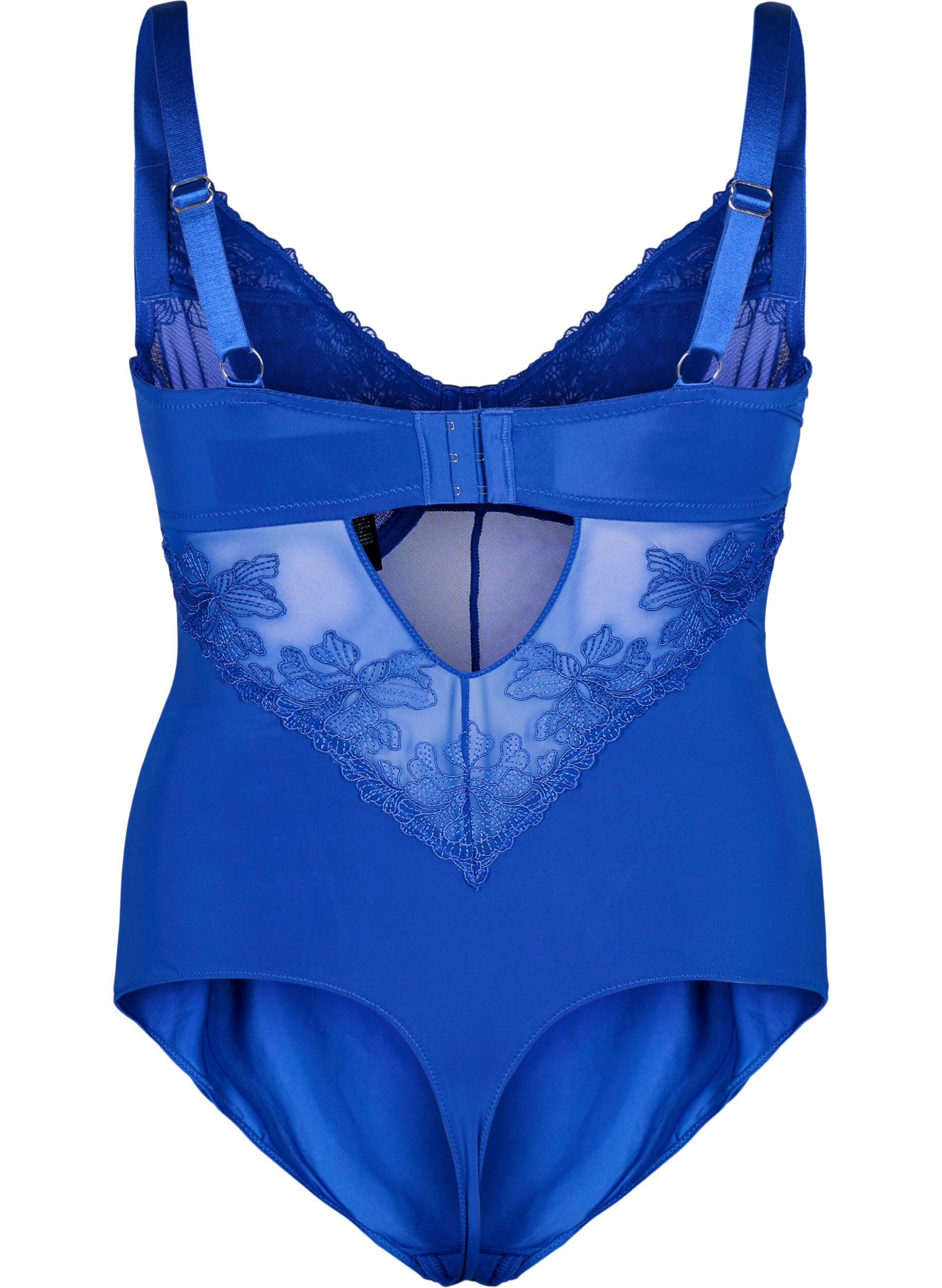 Zizzi Body mit aufgestickten Details, Blau, Packshot image number 1