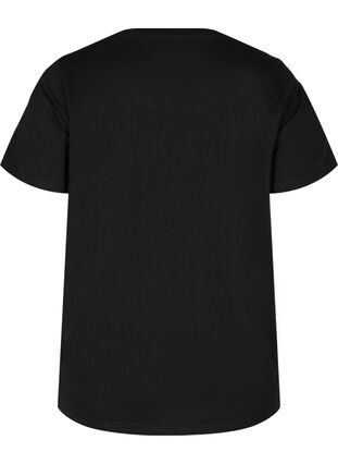 T-Shirt aus Bio-Baumwolle mit Print, Black You, Packshot image number 1