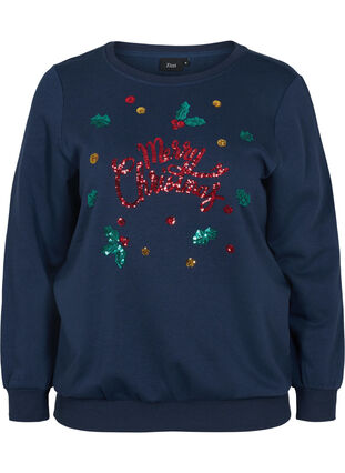 Weihnachts-Sweatshirt, Night Sky Merry, Packshot image number 0