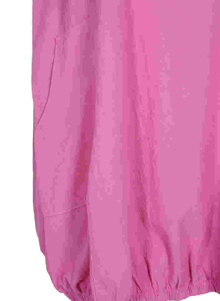 Ärmelloses Kleid aus Baumwolle, Cyclamen, Packshot image number 3