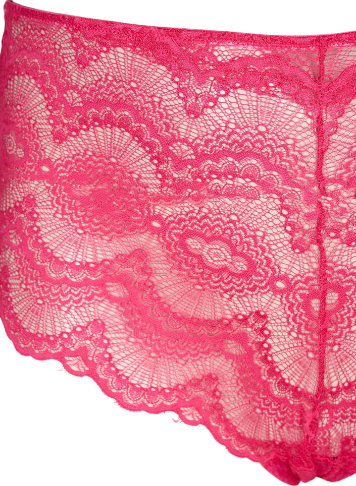 2er-Pack hüfthohe Unterhosen aus Spitze, Love Potion/Black, Packshot image number 3