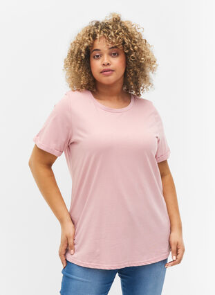 Basic-T-Shirt aus Baumwolle, Zephyr, Model image number 0