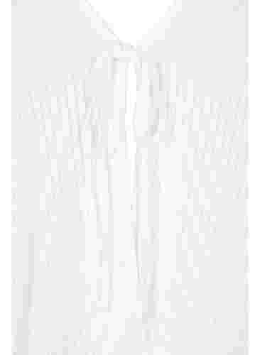 Cardigan mit Rippmuster und Bindeschnüren, White, Packshot image number 2