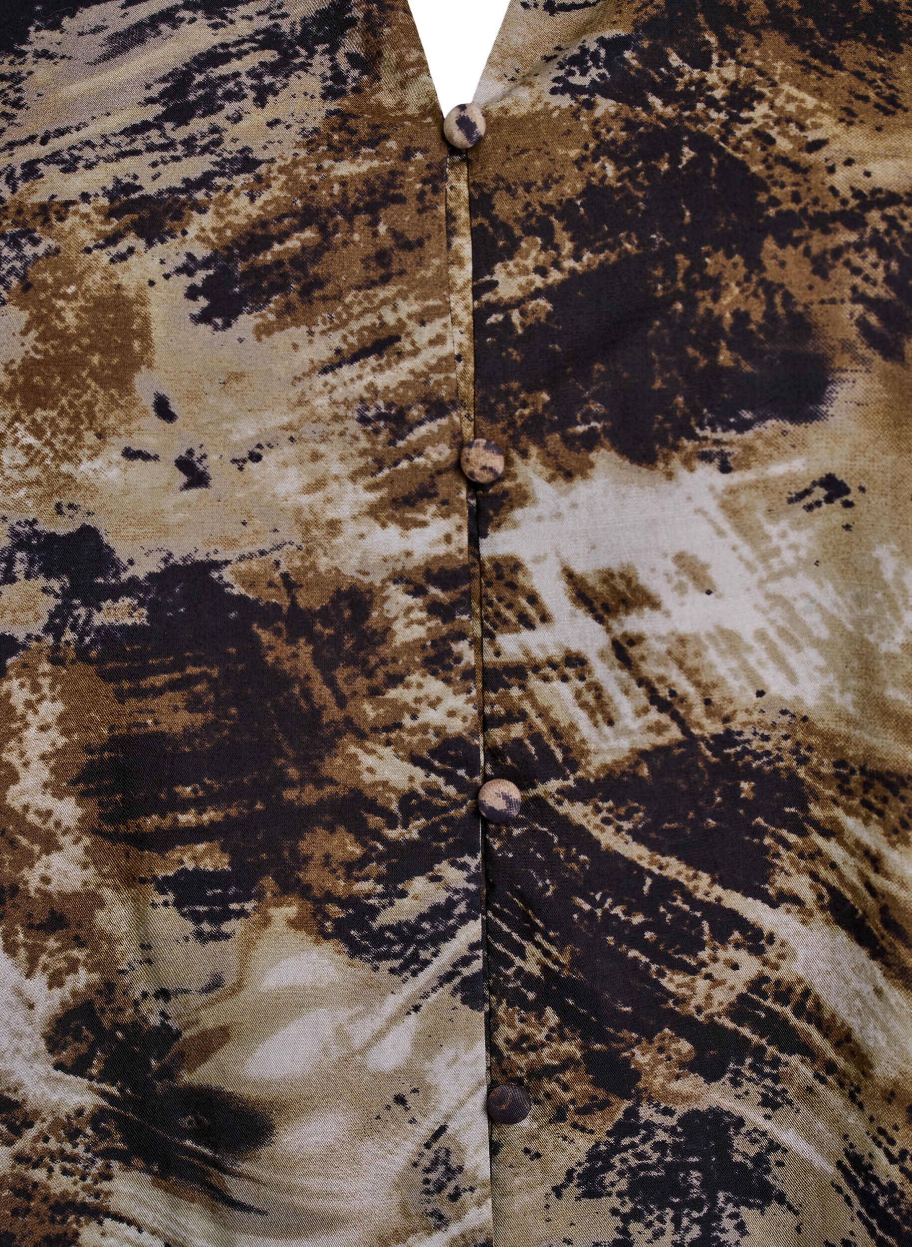 Zizzi Bluse mit Print und Kn&ouml;pfen, Gr&uuml;n, Packshot image number 2