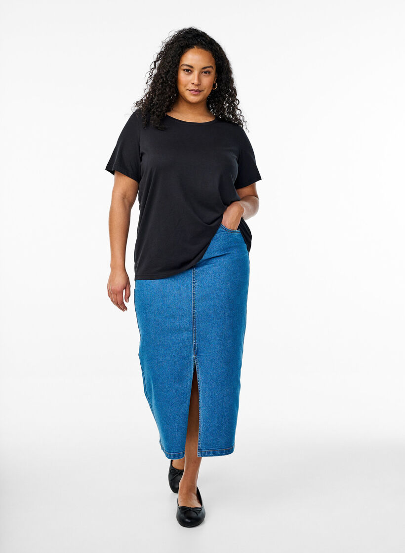 FLASH - 2er-Pack T-Shirts mit Rundhalsausschnitt, Black/Black, Model image number 2