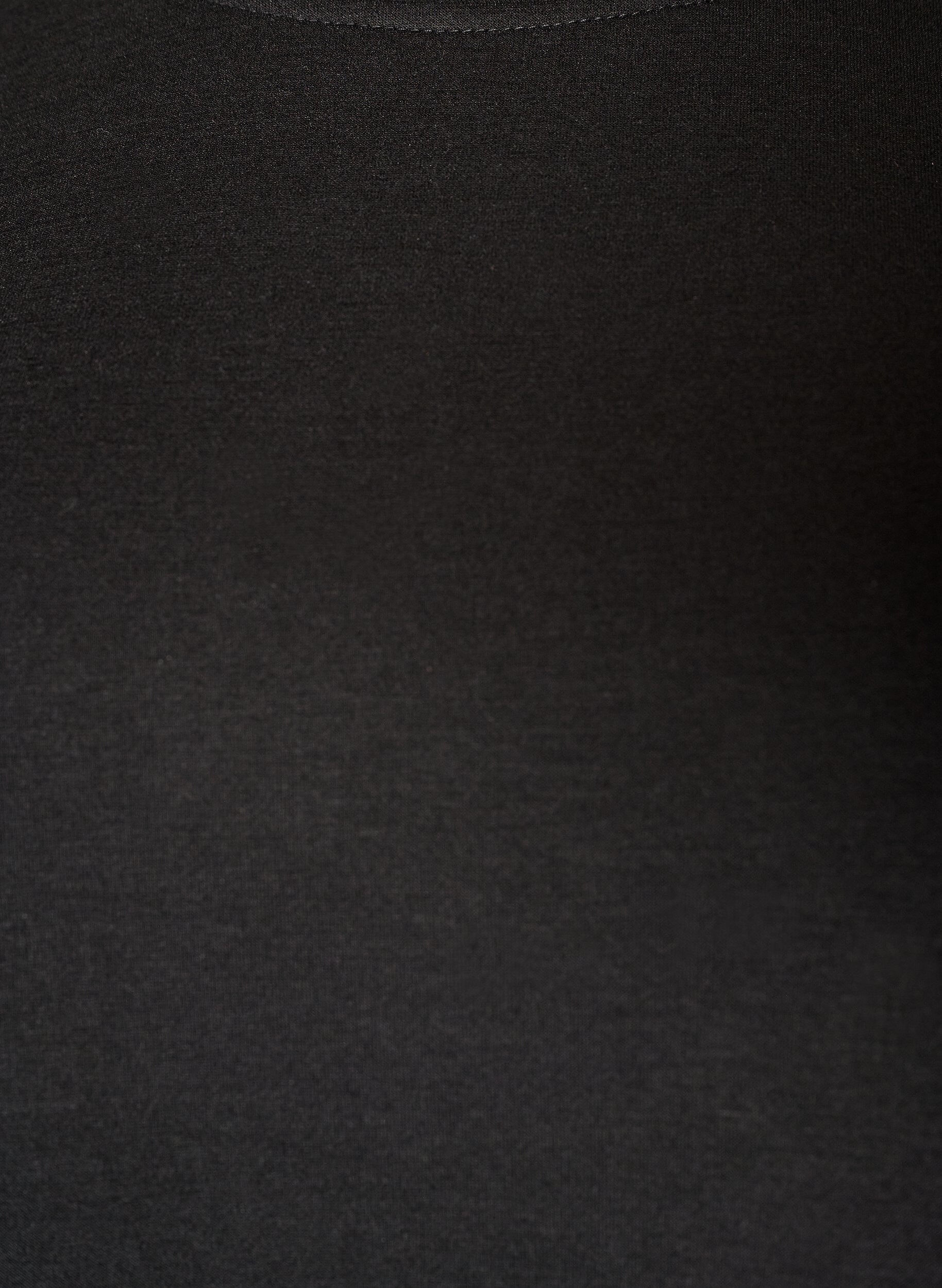 ZizziPeplum-Bluse mit ellenbogenlangen &Auml;rmeln, Schwarz, Packshot image number 2