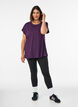 Einfarbiges Trainings-T-Shirt, Lila, Model image number 1