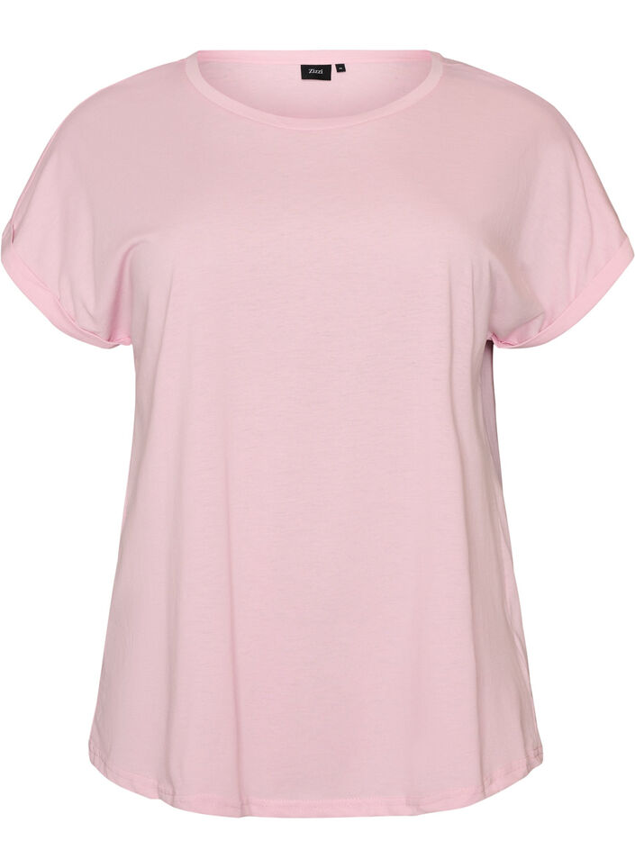 Kurz&auml;rmeliges T-Shirt aus einer Baumwollmischung, Rot, Packshot image number 0